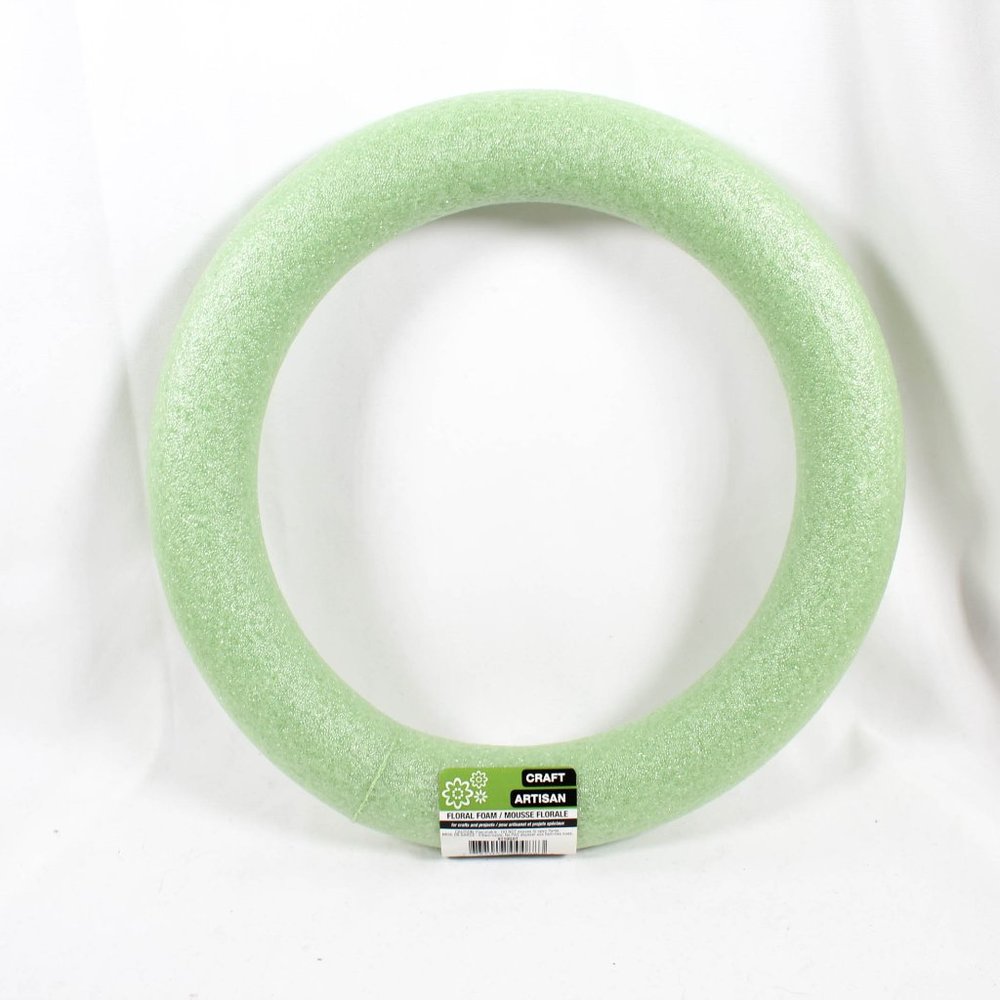 Foam Wreath Arts and Crafts Supply Green Holiday Party Décor 9.8 Inches